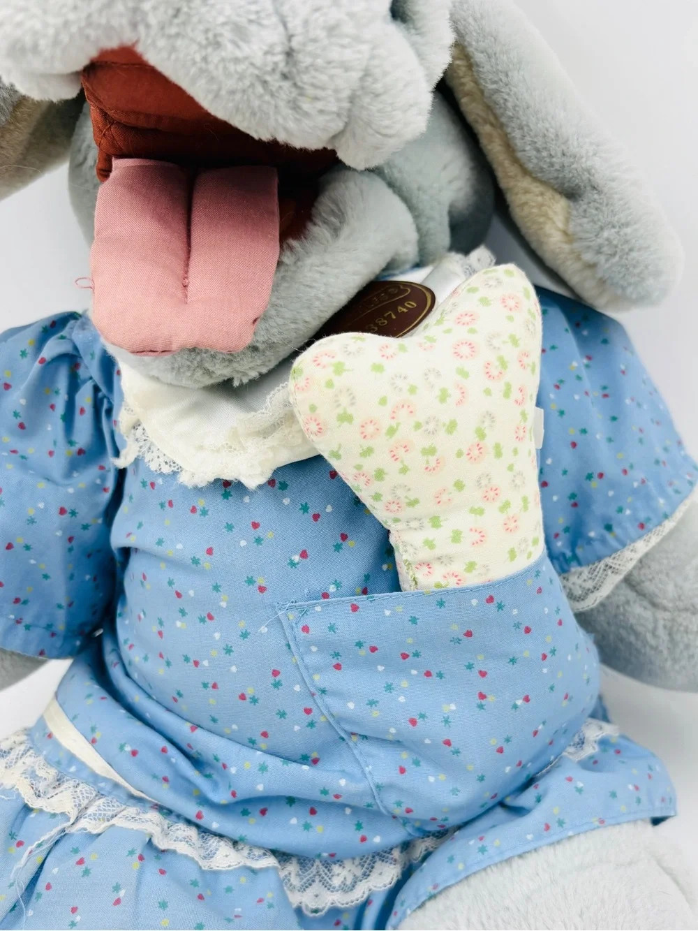 VTG 80s Ganz Bros Wrinkles Hound Dog Plush Hand Puppet